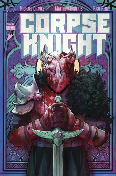 CORPSE KNIGHT #1 (OF 6) CVR D INC 1:25 NIMIT MALAVIA STAINED GLASS VAR (MR)