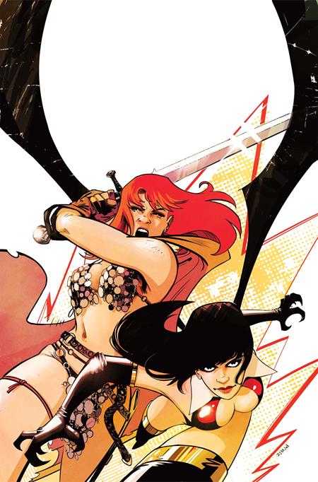 VAMPIRELLA VS RED SONJA RED CITY #1 CVR K INC 1:20 SEBASTIAN PIRIZ VIRGIN VAR FOC July 13, 2026