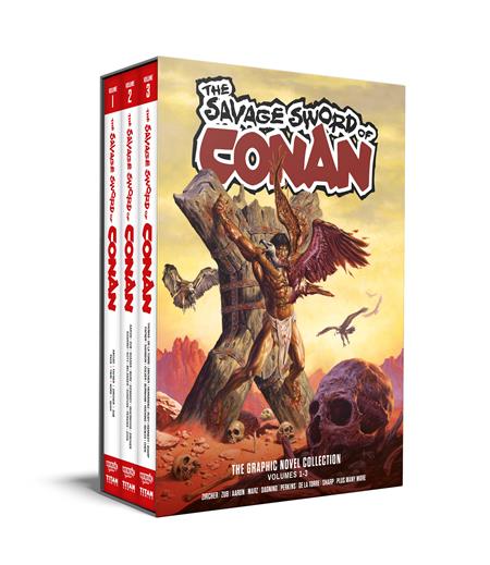 SAVAGE SWORD OF CONAN HC VOL 01-03 SLIPCASE SET REGULAR EDITION JOE JUSKO (MR) FOC September 7, 2026