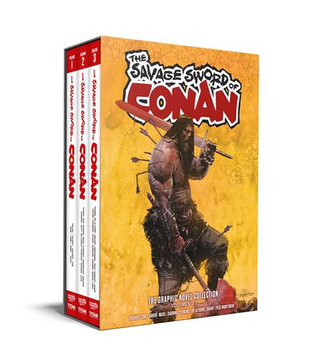 SAVAGE SWORD OF CONAN HC VOL 01-03 SLIPCASE SET DIRECT MARKET EDITION GERARDO ZAFFINO CVR (MR) FOC September 7, 2026