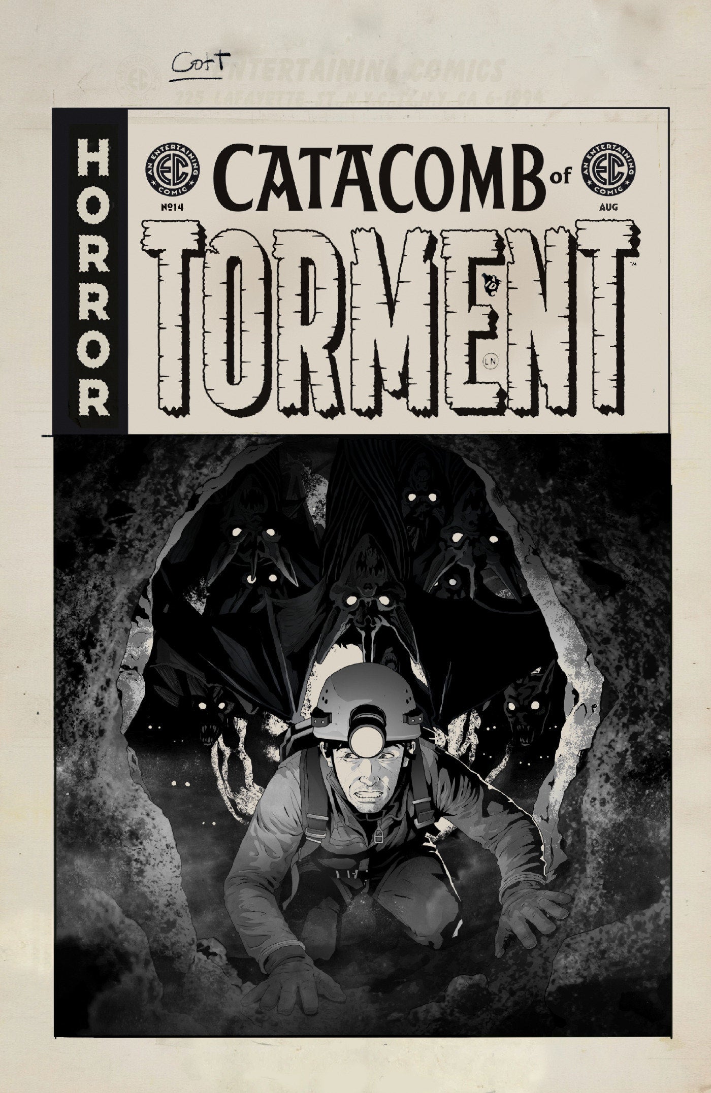 EC CATACOMB OF TORMENT #14 CVR D INC 1:20 DANNY LUCKERT B&W ARTIST EDITION VAR FOC July 20, 2026
