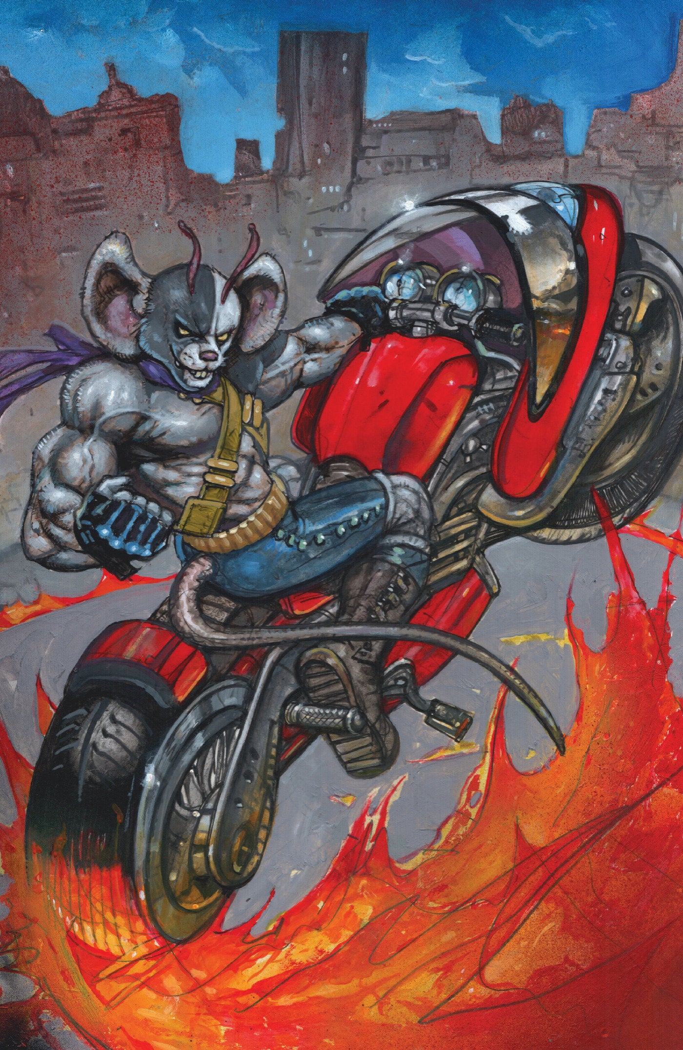 BIKER MICE FROM MARS SCORCH #1 CVR G INC 1:50 SIMON BISLEY FULL ART VAR FOC July 6, 2026