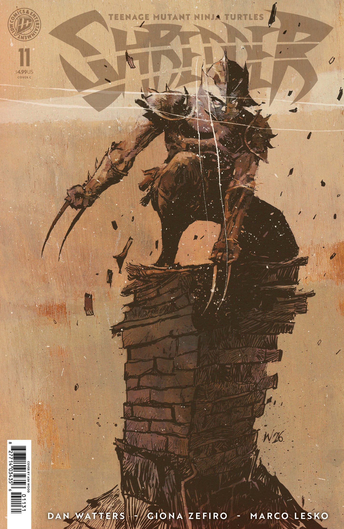 Teenage Mutant Ninja Turtles: Shredder #11 Variant C (Wood) FOC July 13, 2026