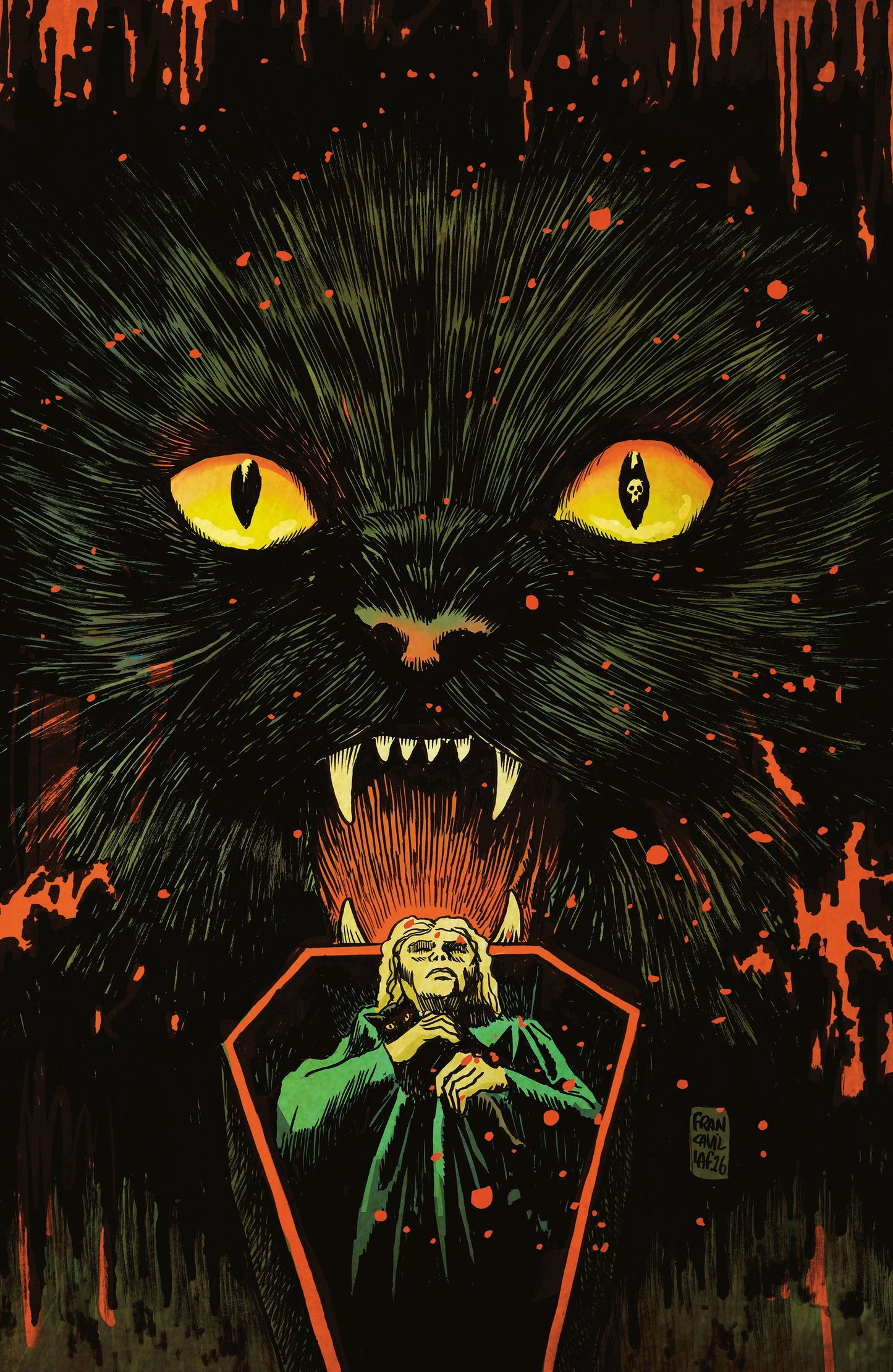 Stuff of Nightmares: The Cat in the Coffin #1 D Glow in the Dark Variant (Full Art, Francavilla) FOC July 6, 2026