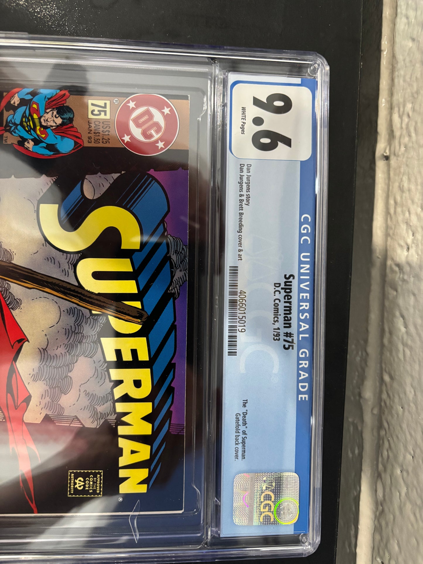 SUPERMAN #75 CGC 9.6 "DEATH OF SUPERMAN" 1ST PRINT (1993)