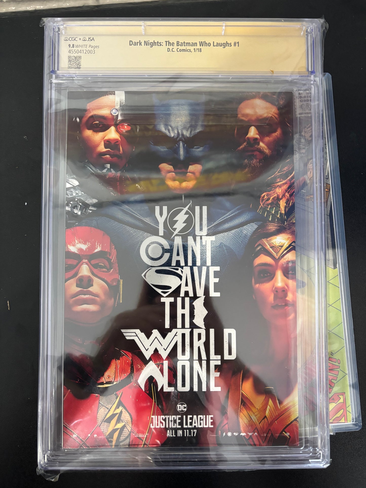 Dark Nights: The Batman Who Laughs #1 CGC 9.8 White Pages CGC x JSA Authenticated Scott Snyder Signature