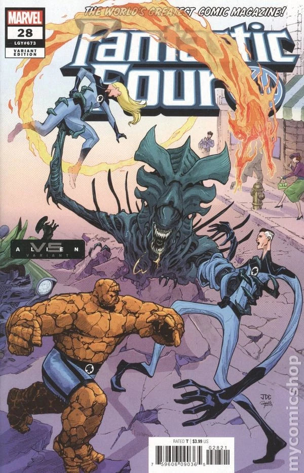 Fantastic Four #28B Cassara Vs Alien Variant