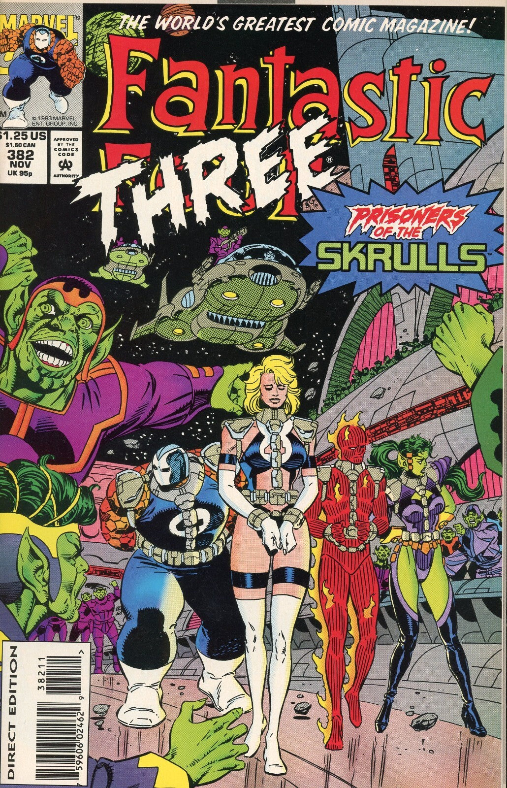 Fantastic Four Marvel Comics Three December 1993 Prisoners Of The Skrulls B&B