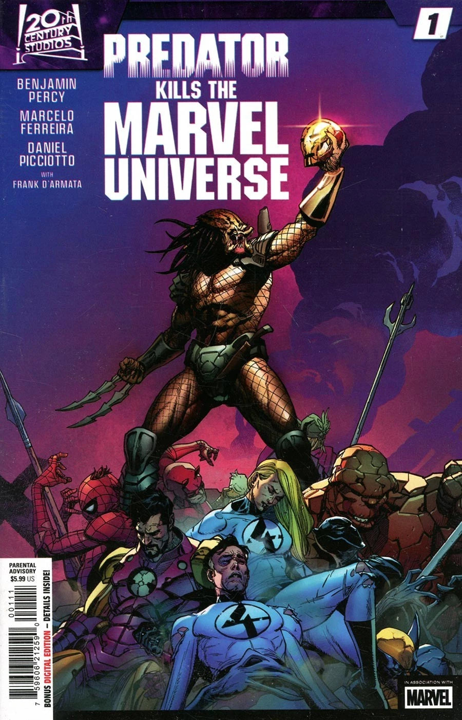 PREDATOR KILLS THE MARVEL UNIVERSE #1 COVER A 1ST PRINT MARVEL