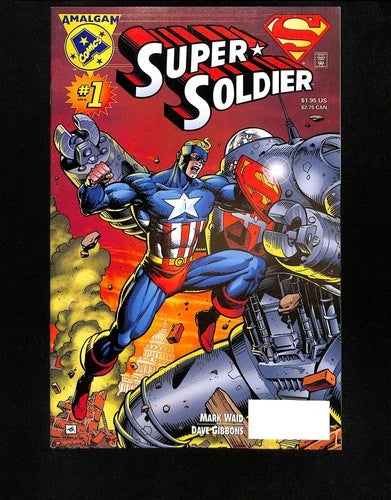 Super Soldier #1 Blank UPC Edition Variant DC Comics (Amalgam) 1996