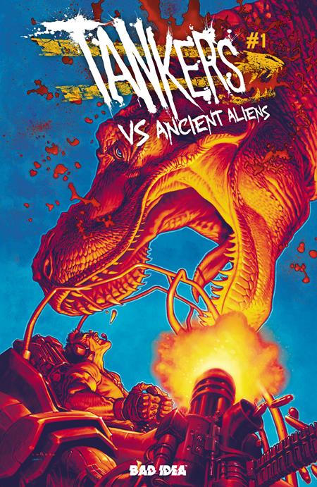 TANKERS VS ANCIENT ALIENS #1 (OF 4) CVR B LEWIS LAROSA VAR (ALLOCATIONS WILL OCCUR, LINES BEHIND TITLE ARE GREEN)