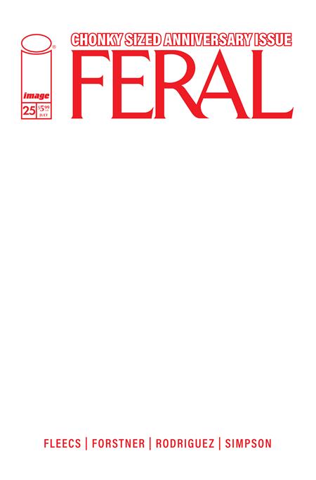 FERAL #25 CVR E BLANK SKETCH VAR (Allocations May Occur) FOC July 6, 2026