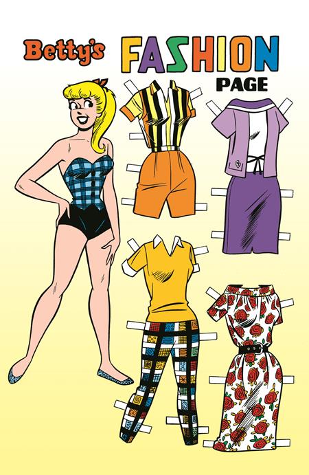 ARCHIE COMICS 85TH ANNIVERSARY PRESENTS BETTY & VERONICA FASHION PAGES (ONE-SHOT) CVR B DAN DECARLO BETTY PIN-UP VAR FOC August 3, 2026