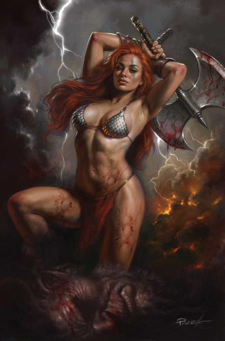 RED SONJA SHE DEVIL WITH A SWORD #4 CVR F LUCIO PARRILLO METAL PREMIUM VAR FOC July 13, 2026