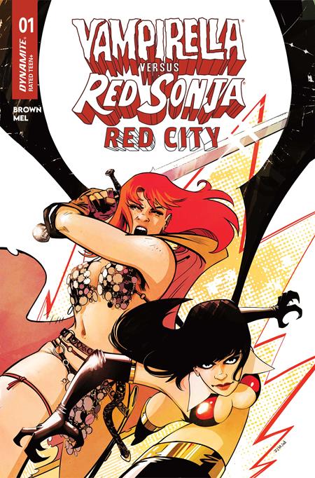 VAMPIRELLA VS RED SONJA RED CITY #1 CVR A SEBASTIAN PIRIZ FOC July 13, 2026