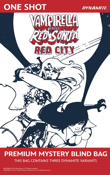 VAMPIRELLA VS RED SONJA RED CITY #1 CVR F PREMIUM MYSTERY BLIND BAG VAR FOC July 13, 2026