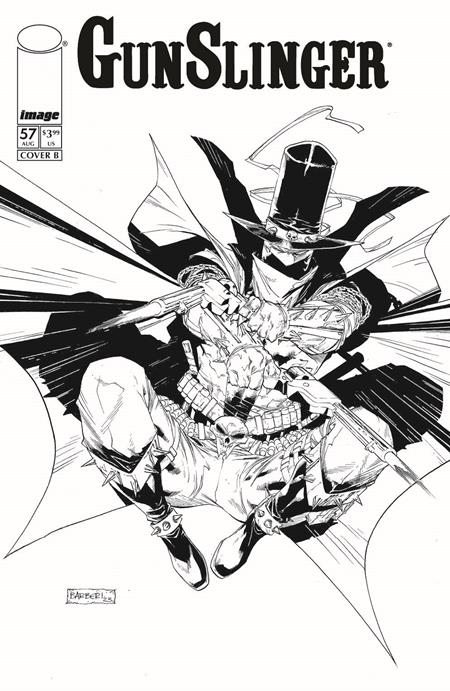 GUNSLINGER SPAWN #57 CVR B CARLO BARBERI B&W VAR FOC July 27, 2026