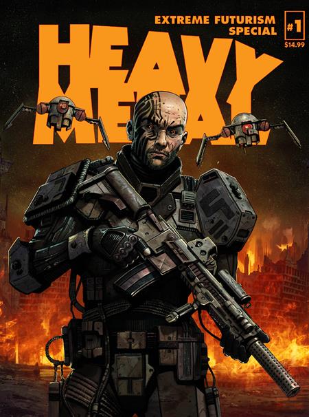 HEAVY METAL MAGAZINE SPECIAL EXTREME FUTURISM #1 CVR B SEDAT OEZGEN CARLOS CABRERA VAR (MR) FOC July 6, 2026