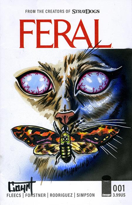 DF FERAL #1 BLANK VARIANT SIGNED AND REMARKED WITH A SILENCE OF THE LAMBS HOMAGE SKETCH BY JESSICA COURT FOC August 3, 2026