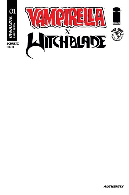 VAMPIRELLA X WITCHBLADE SPECIAL #1 (ONE SHOT) CVR F BLANK AUTHENTIX VAR FOC August 31, 2026