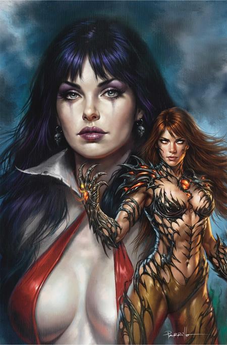 VAMPIRELLA X WITCHBLADE SPECIAL #1 (ONE SHOT) CVR G LUCIO PARRILLO METAL PREMIUM VAR FOC August 31, 2026