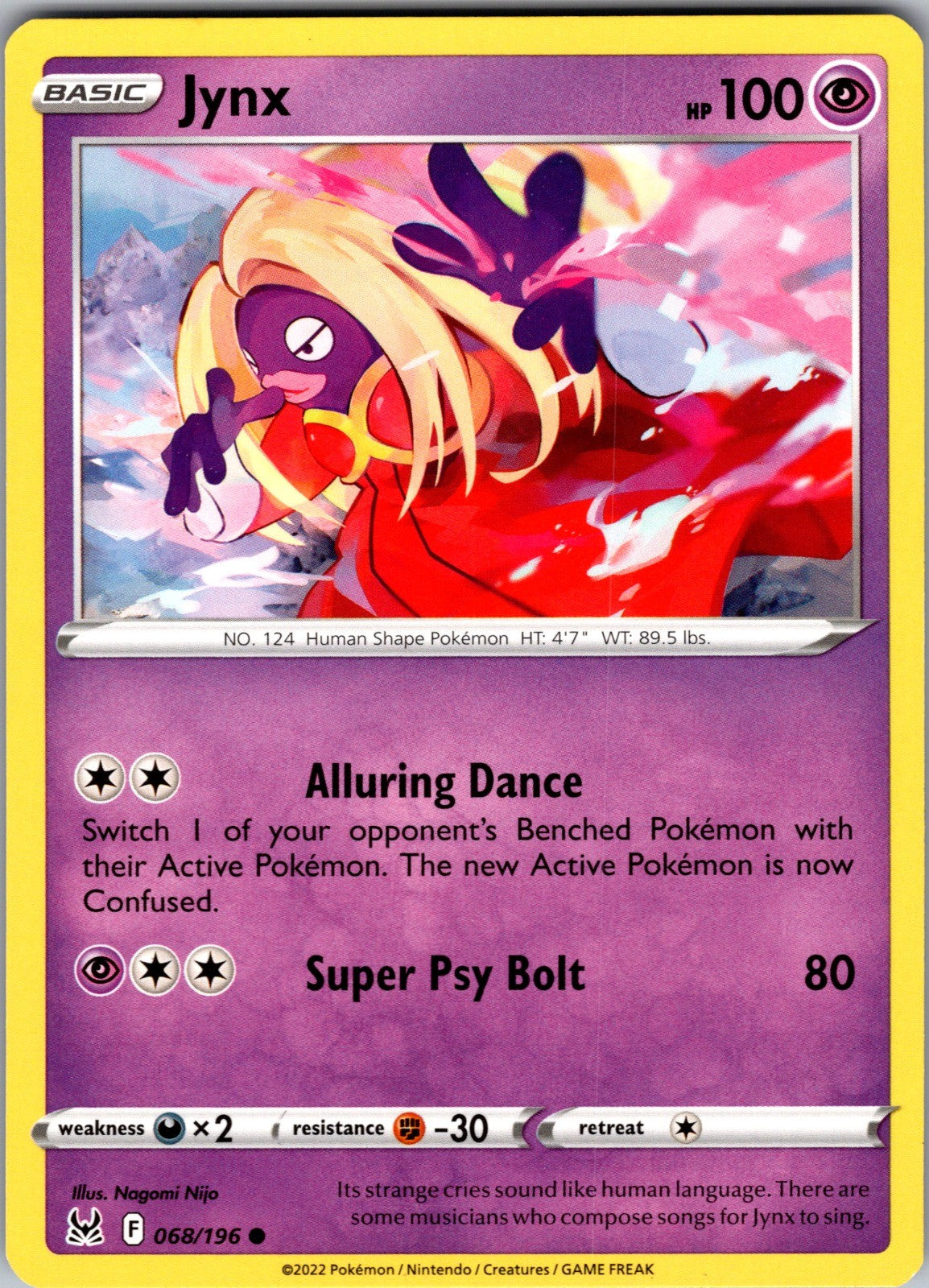Jynx Common SWSH11: Lost Origin 068/196 LP