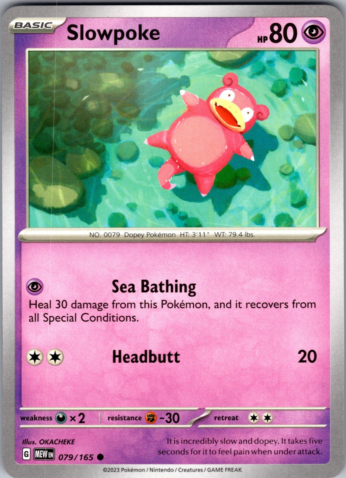 Slowpoke Common SV: Scarlet & Violet 151 079/165 LP