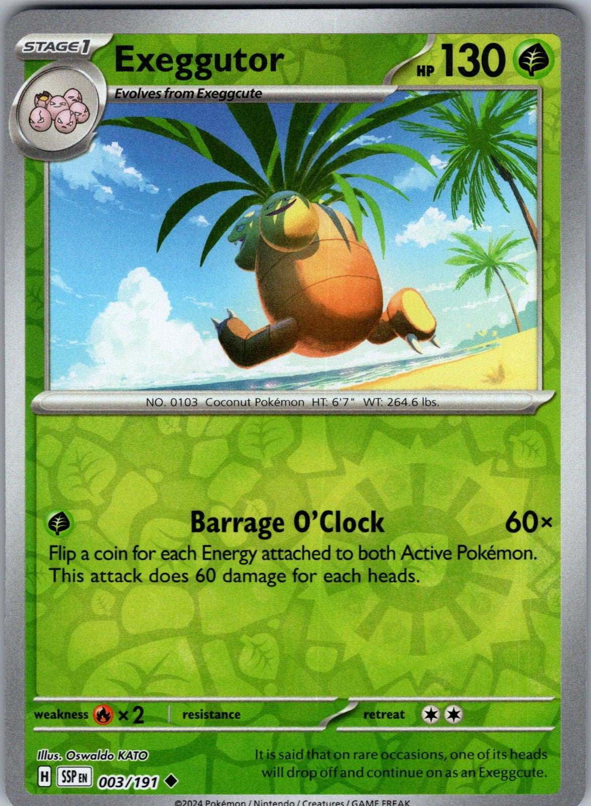 Exeggutor Uncommon SV08: Surging Sparks 003/191 LP