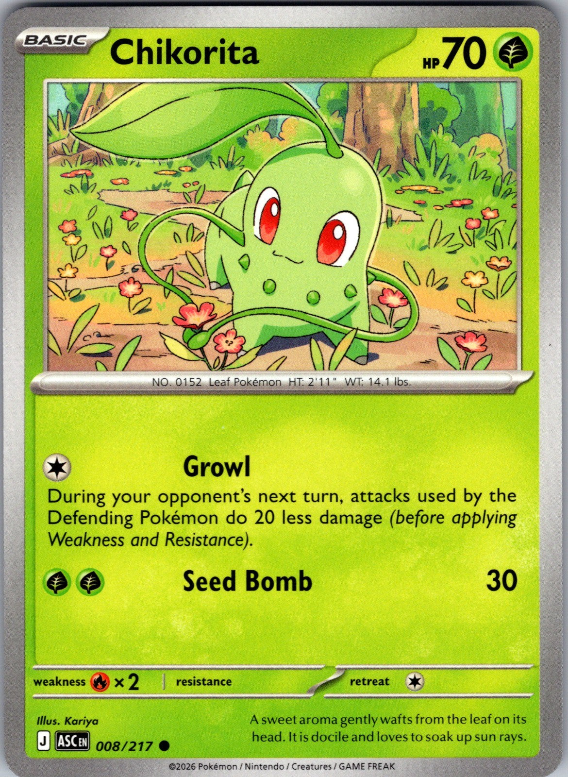 Chikorita Common ME: Ascended Heroes 008/217 LP