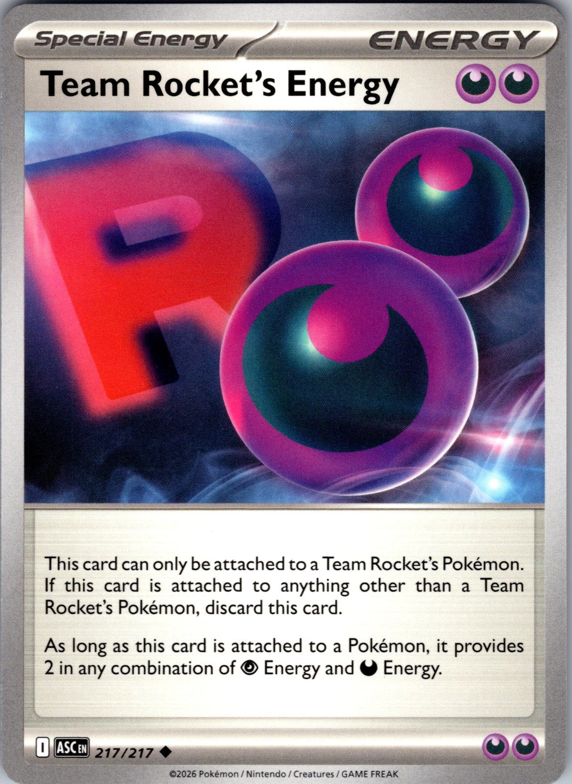 Team Rocket's Energy Uncommon SV10: Destined Rivals 182/182 LP
