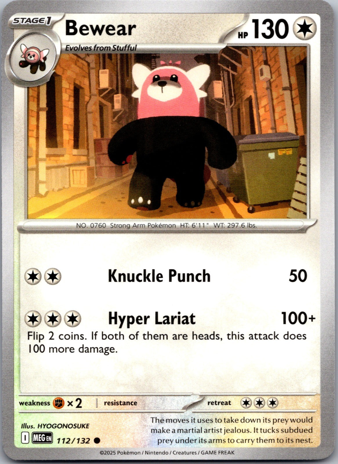 Bewear Common ME01: Mega Evolution 112/132 LP