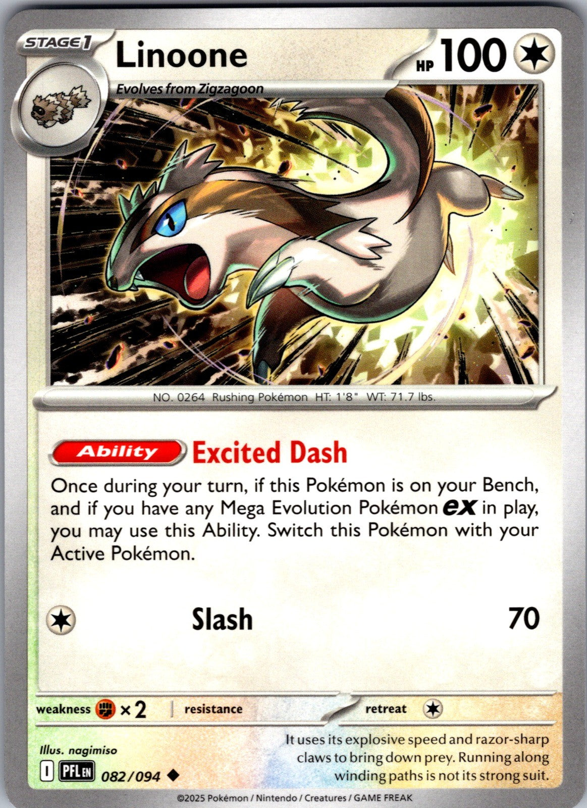 Linoone Uncommon ME02: Phantasmal Flames 082/094 LP