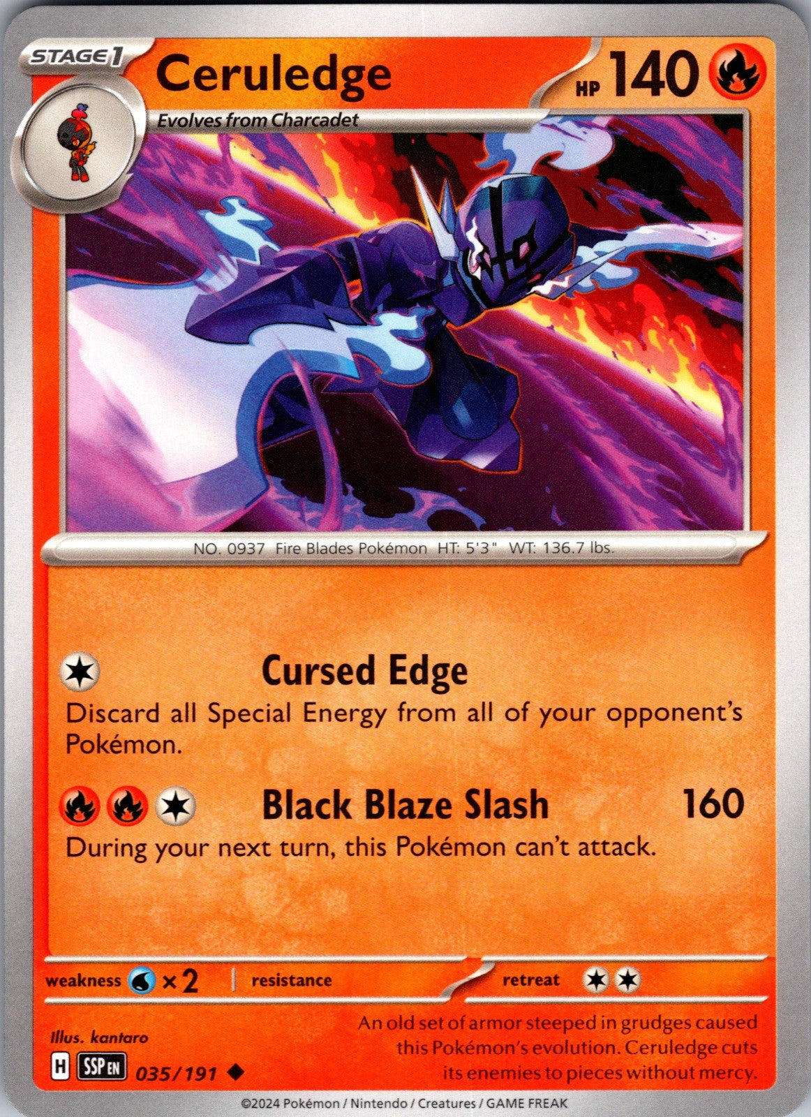Ceruledge Uncommon SV08: Surging Sparks 035/191 LP