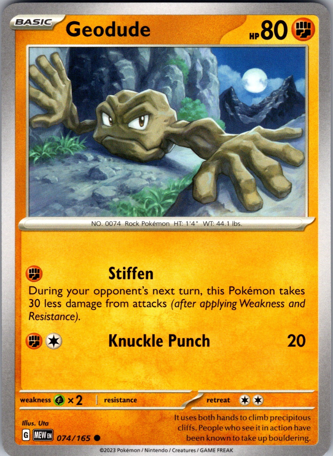 Geodude Common SV: Scarlet & Violet 151 074/165 LP