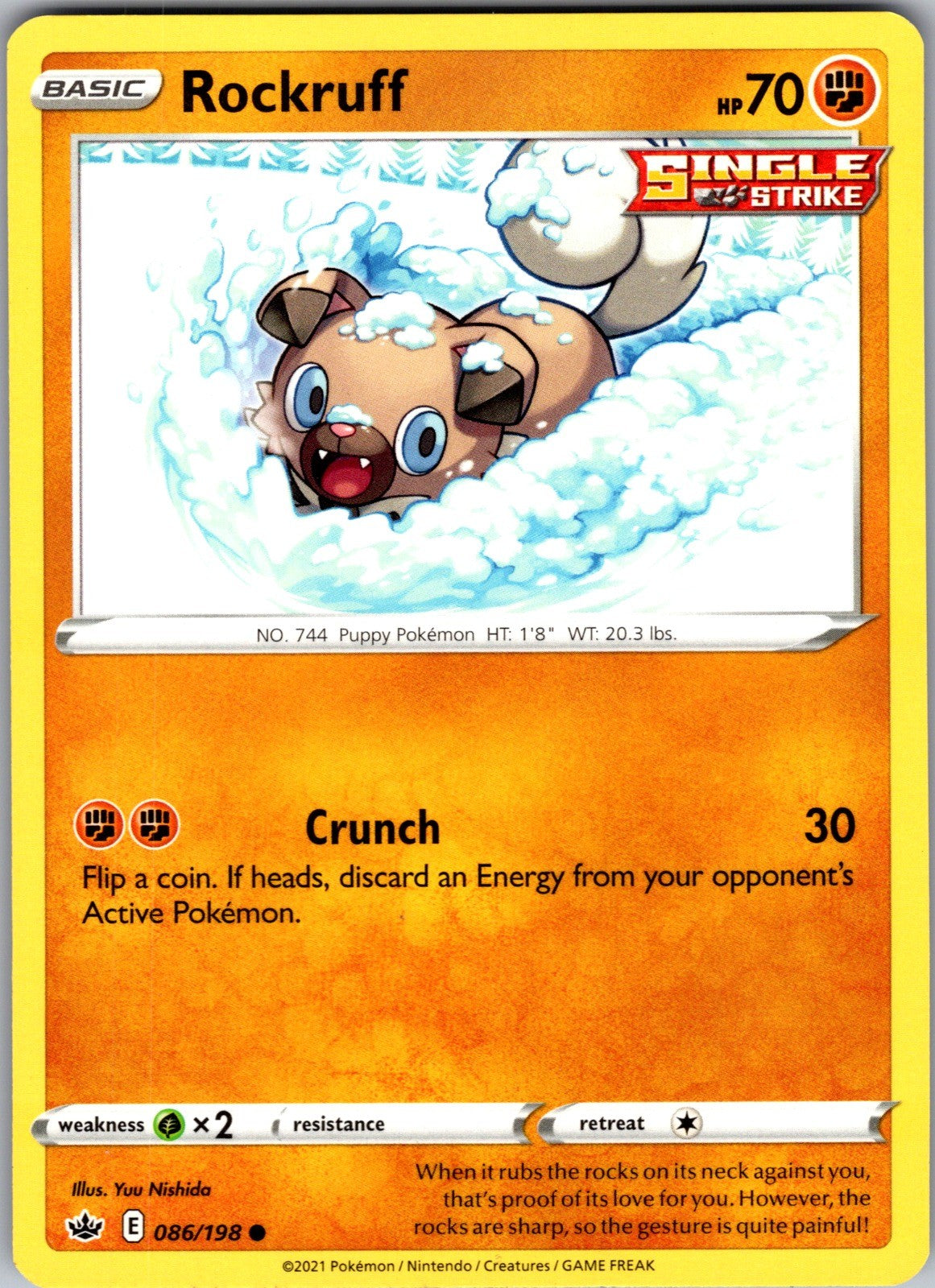 Rockruff Common SWSH06: Chilling Reign 086/198 LP