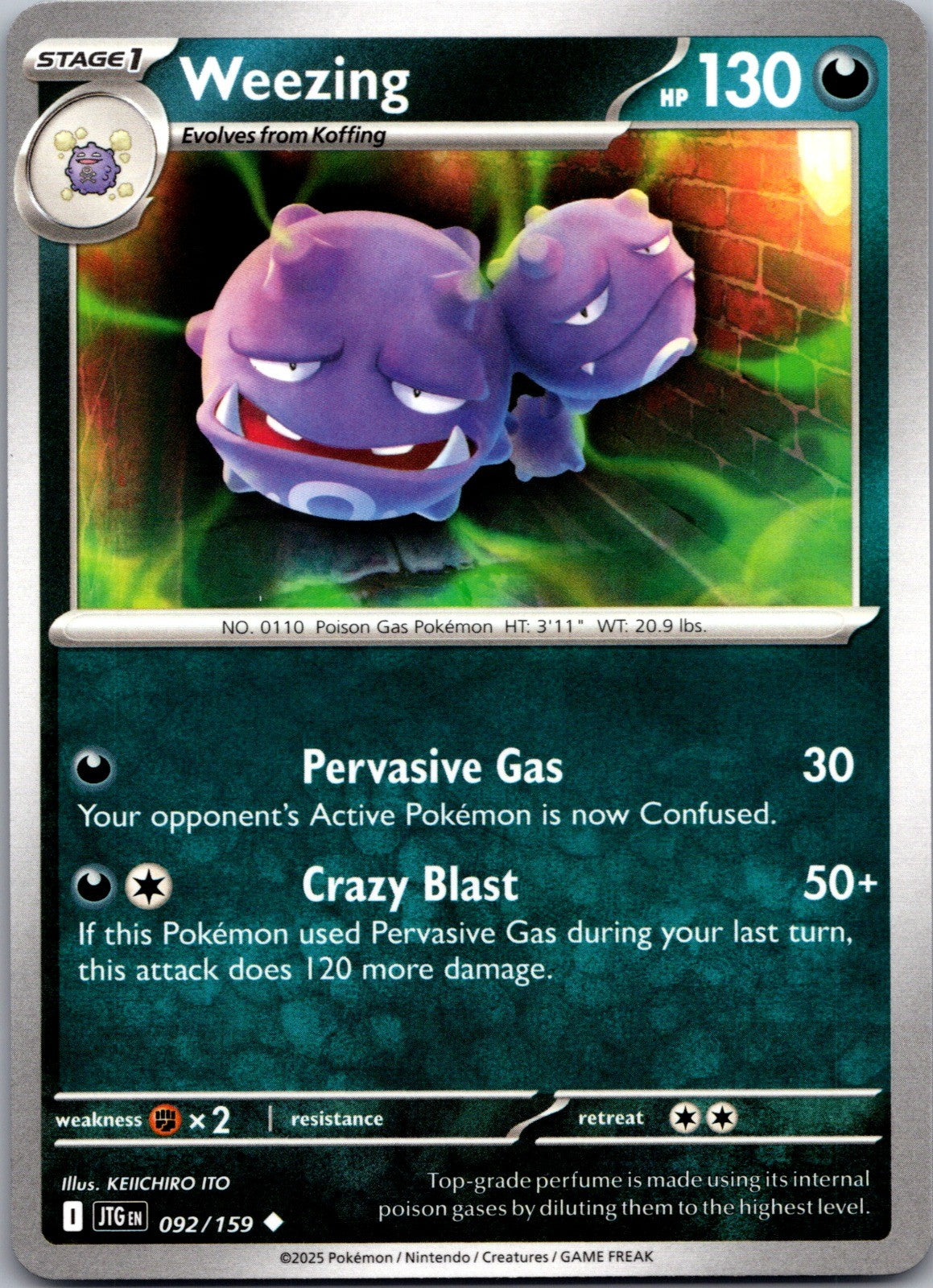 Weezing Uncommon SV09: Journey Together 092/159 LP