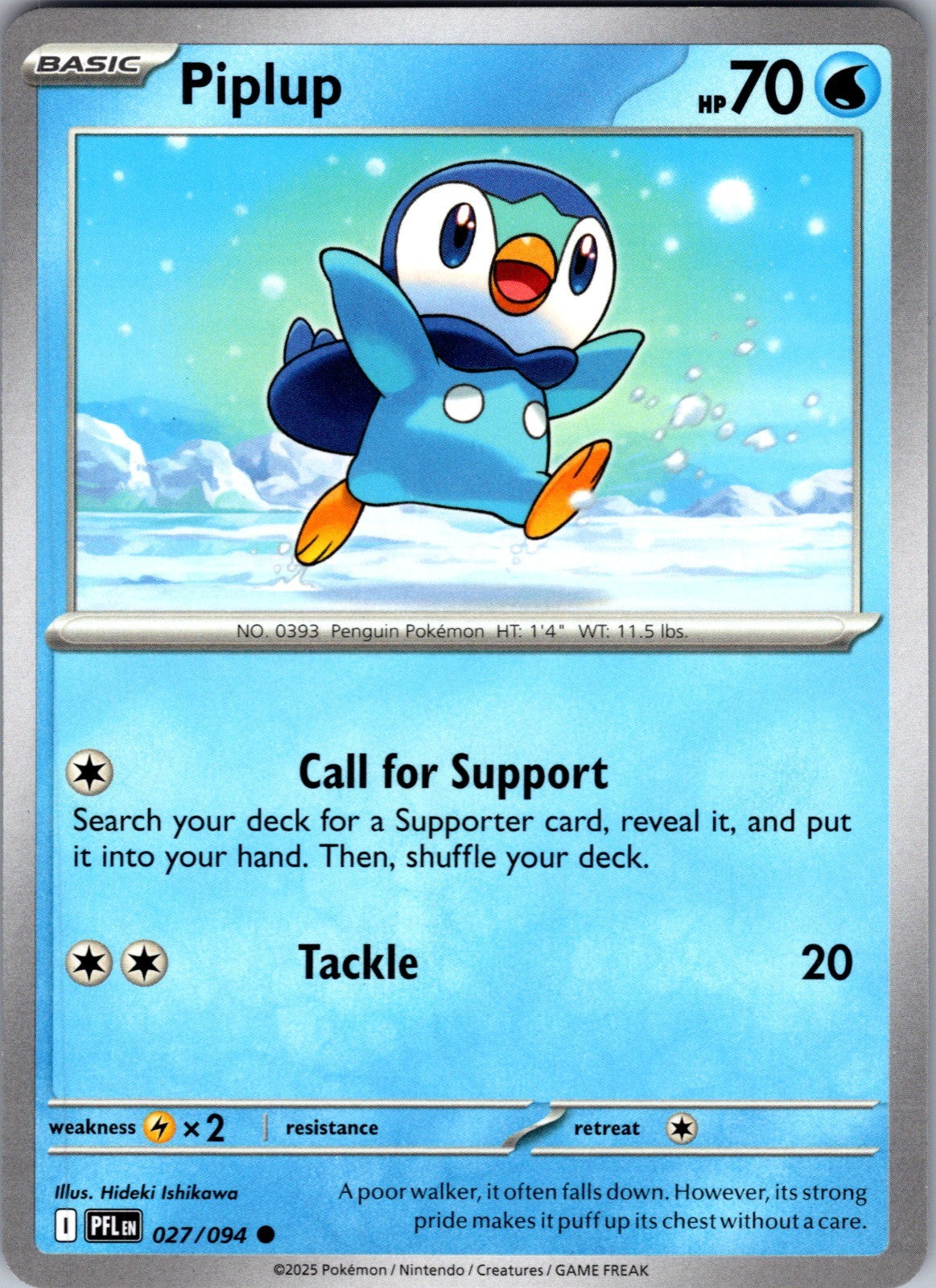 Piplup Common ME02: Phantasmal Flames 027/094 LP