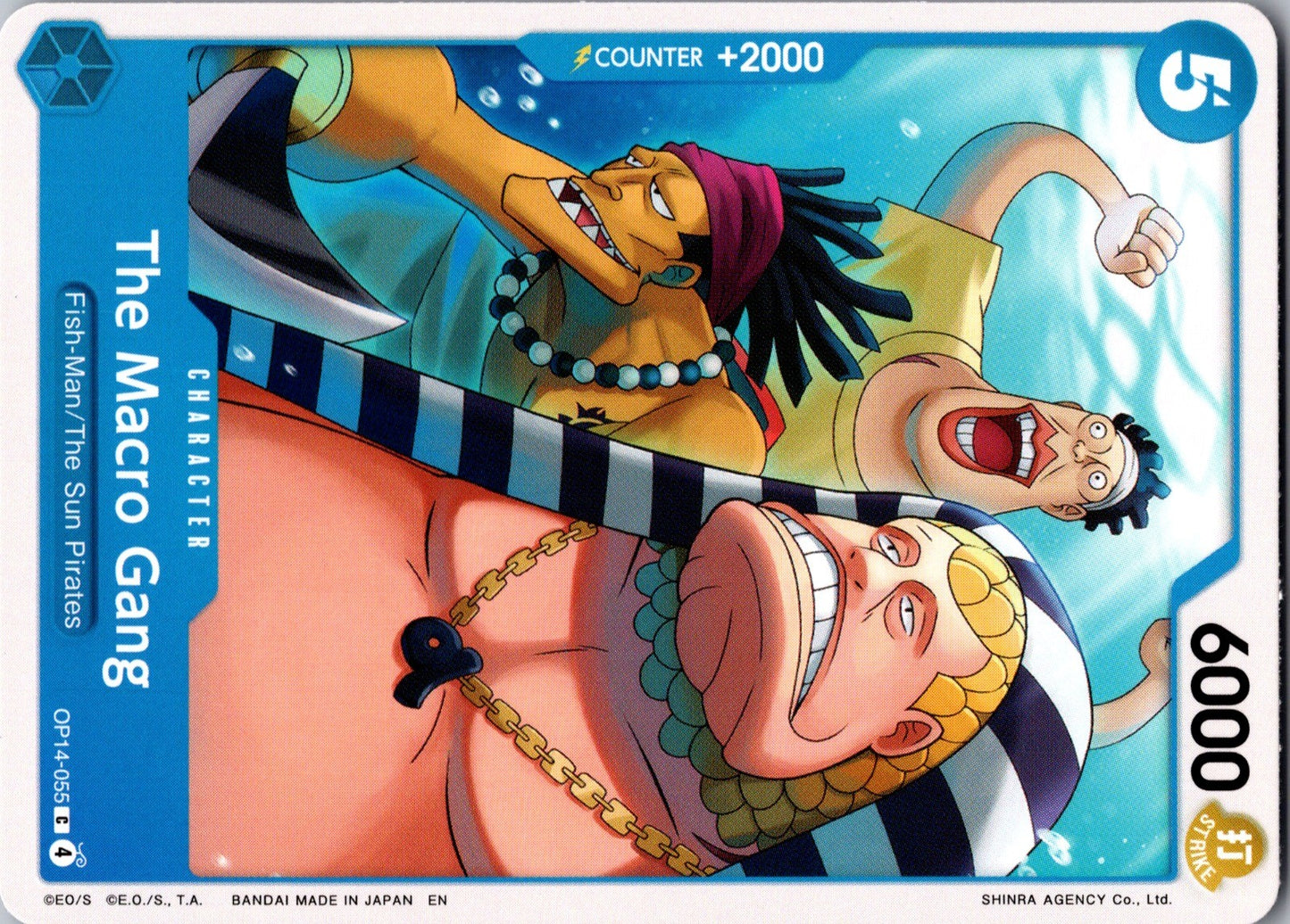 The Macro Gang C The Azure Sea's Seven Release Event Cards OP14-055 LP