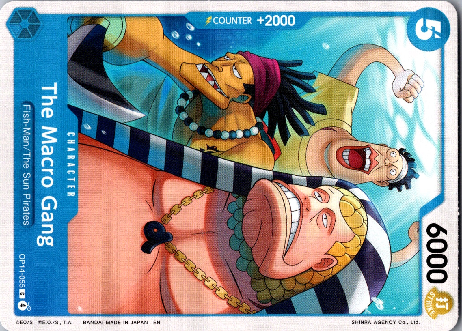 The Macro Gang C The Azure Sea's Seven Release Event Cards OP14-055 LP