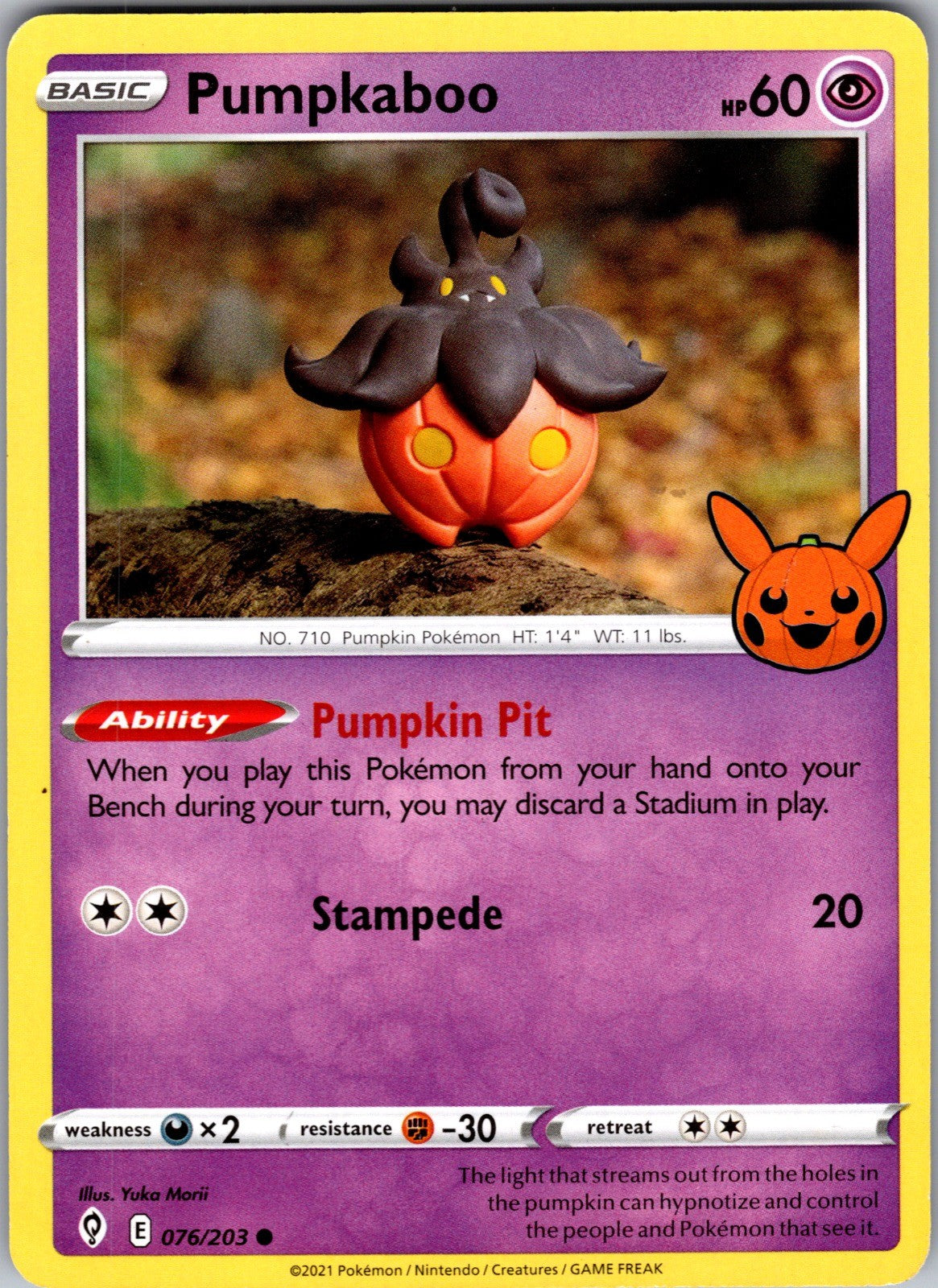 Pumpkaboo Common SWSH07: Evolving Skies 076/203 LP