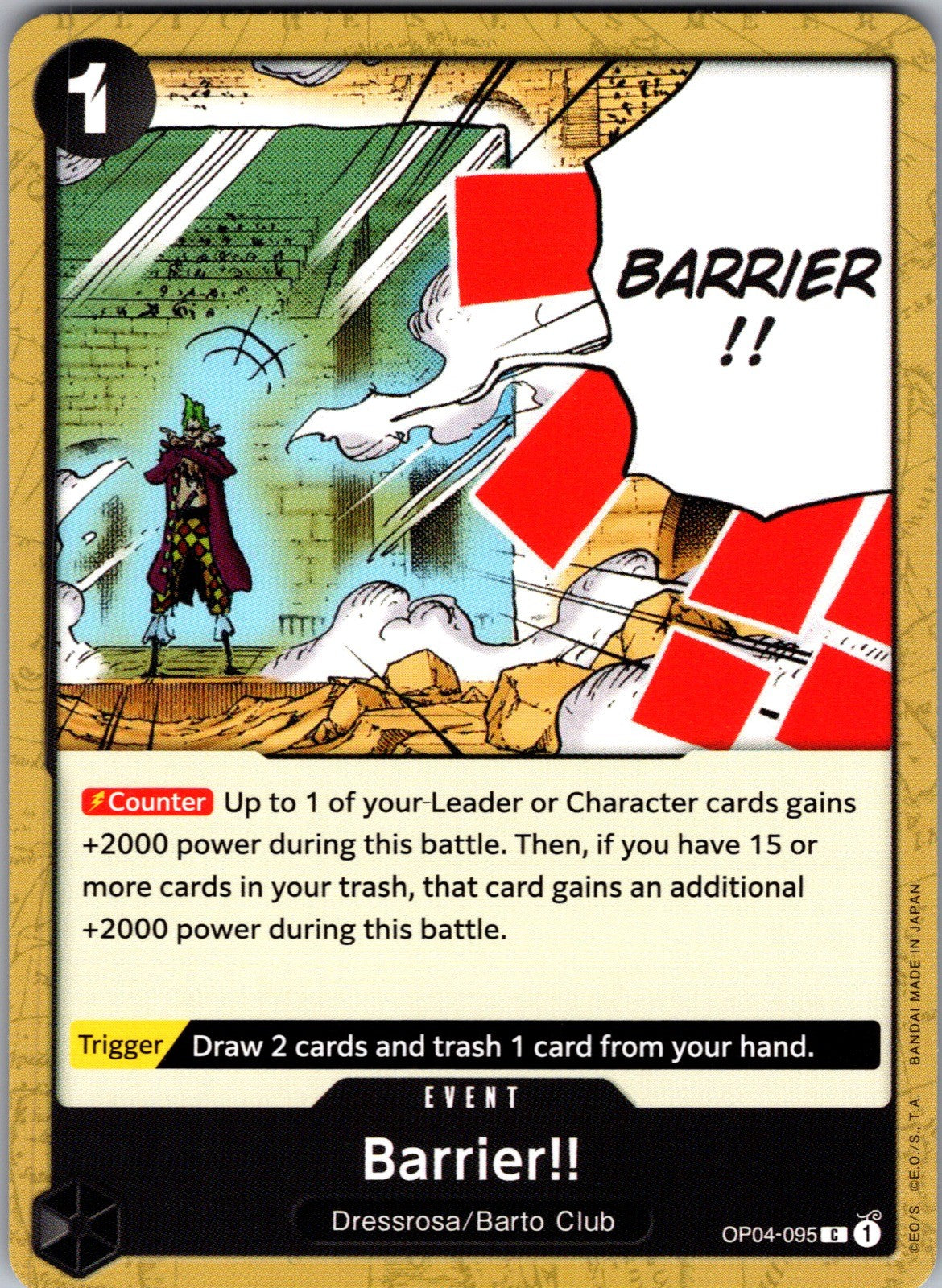 Barrier!! C Kingdoms of Intrigue Pre-Release Cards OP04-095 LP