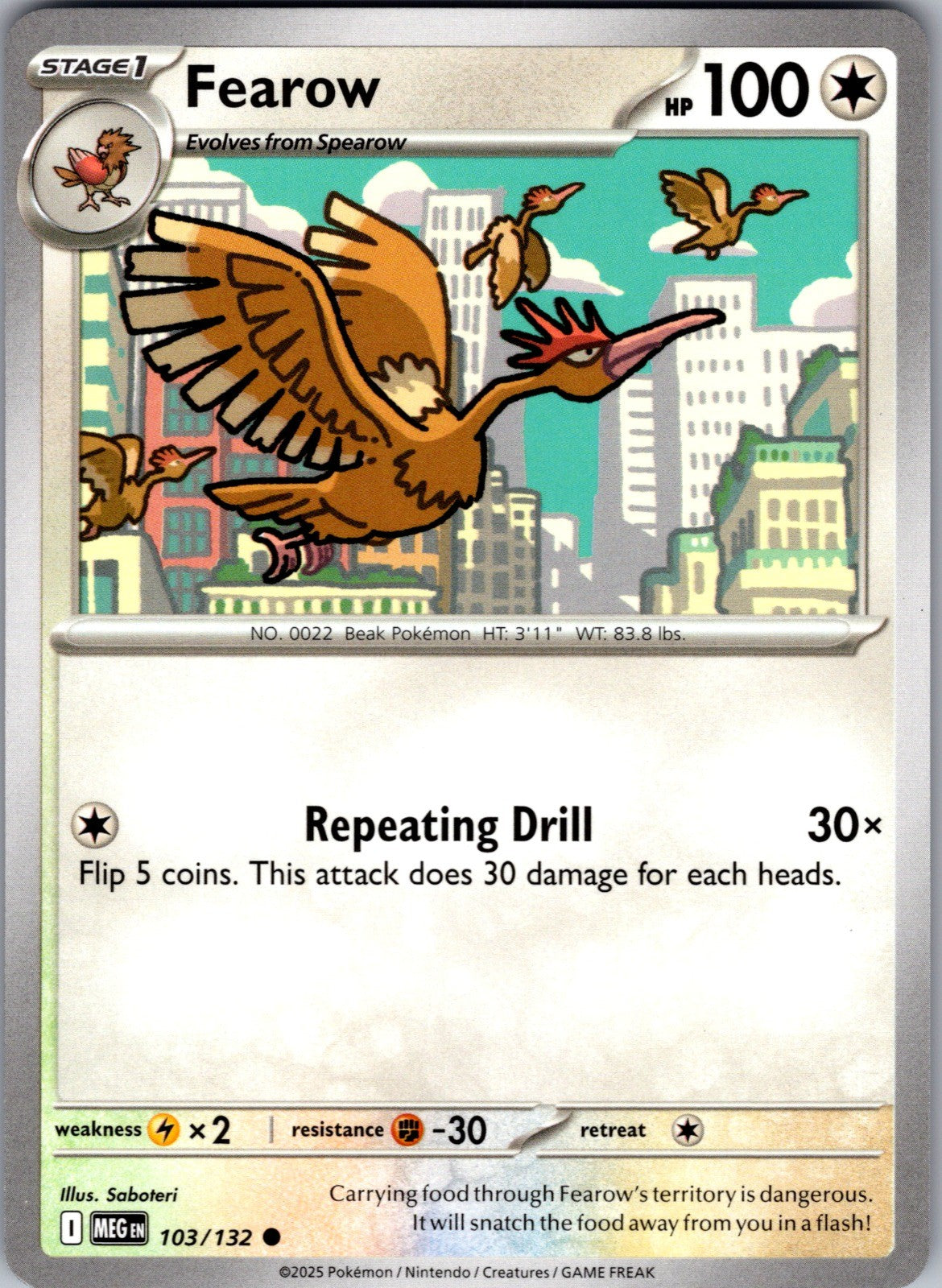 Fearow Common ME01: Mega Evolution 103/132 LP