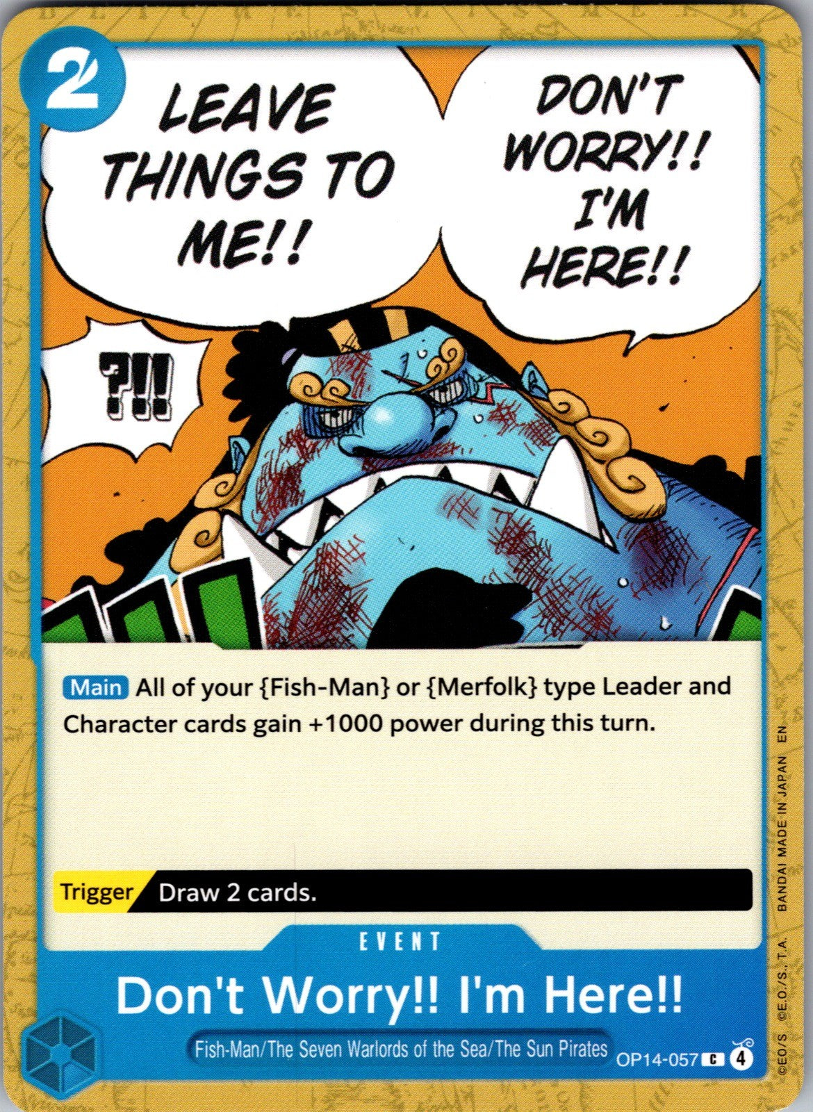 Don't Worry!! I'm Here!! C The Azure Sea's Seven Release Event Cards OP14-057 LP