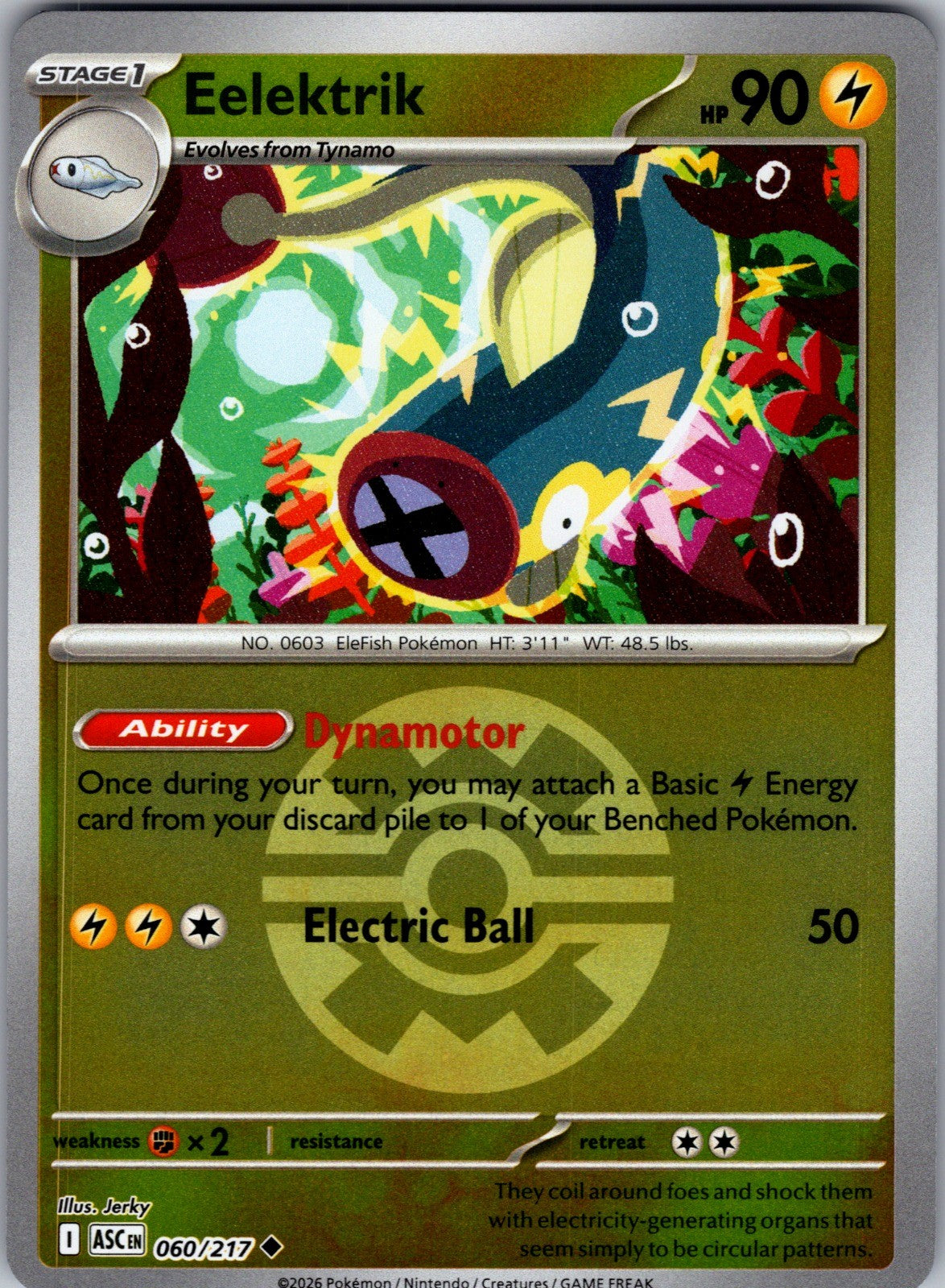 Eelektrik (Quick Ball) Reverse Holo Uncommon ME: Ascended Heroes 060/217 LP