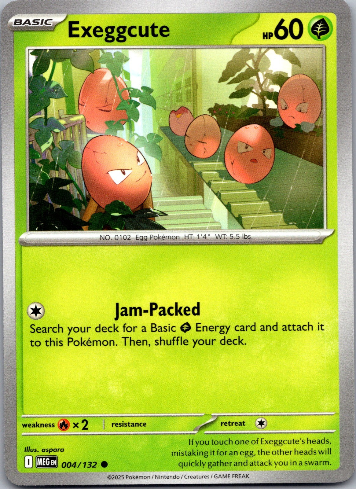 Exeggcute Common ME01: Mega Evolution 004/132 LP