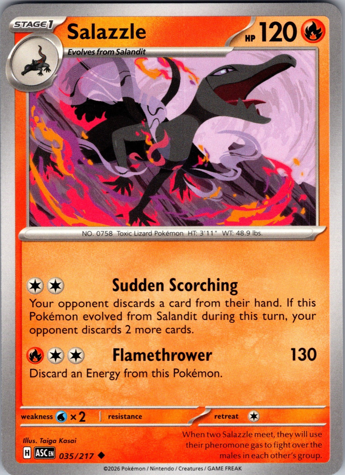 Salazzle Uncommon ME: Ascended Heroes 035/217 LP