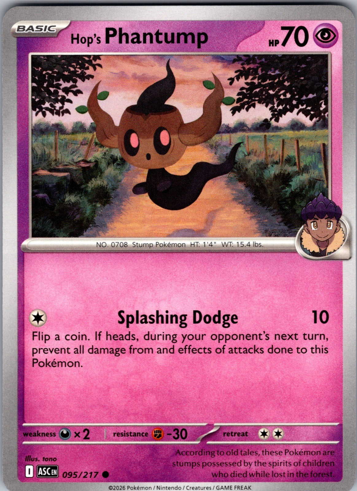 Hop's Phantump Common ME: Ascended Heroes 095/217 LP