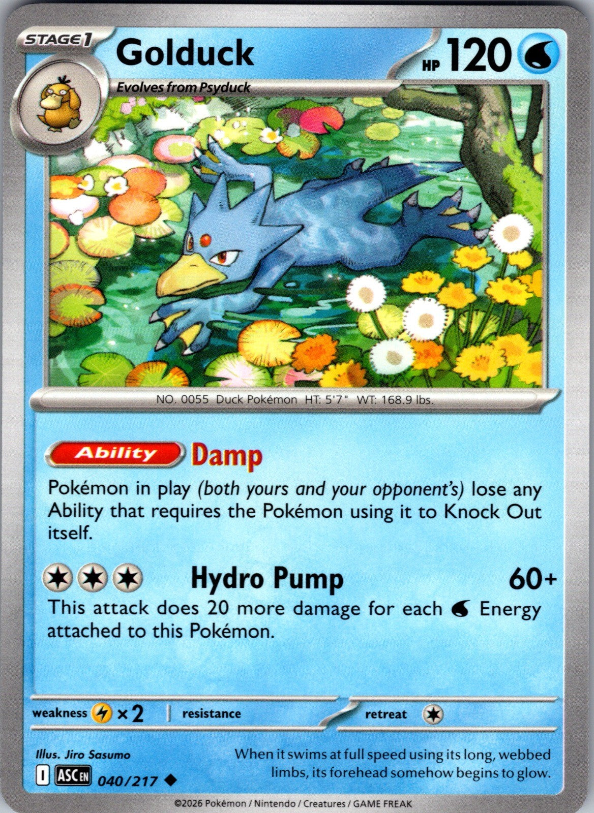 Golduck Uncommon ME: Ascended Heroes 040/217 LP