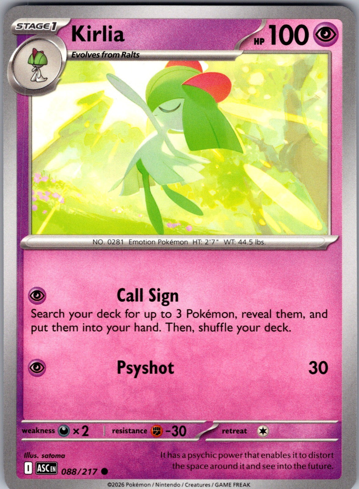 Kirlia Common ME: Ascended Heroes 088/217 LP