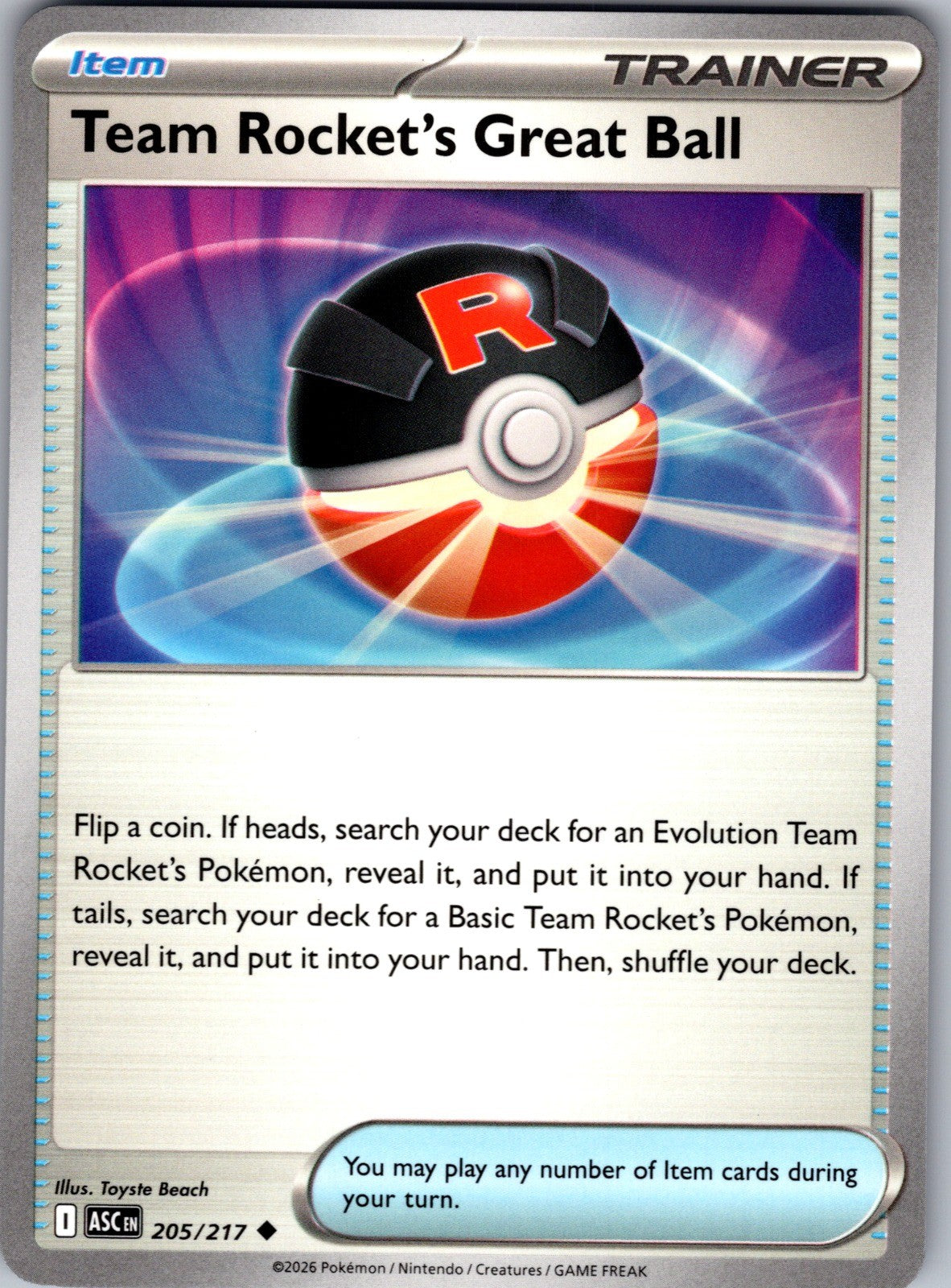 Team Rocket's Great Ball Uncommon SV10: Destined Rivals 175/182 LP